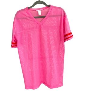 H&M | pink mesh jersey